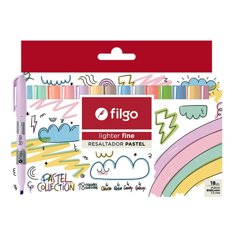 Destacador Lighter Fine / Estuche 18 surtido pastel