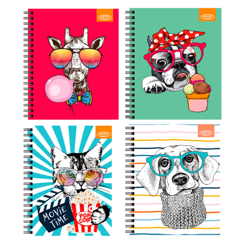 Cuaderno Universitario Animales divertidos 100hojas 7MM