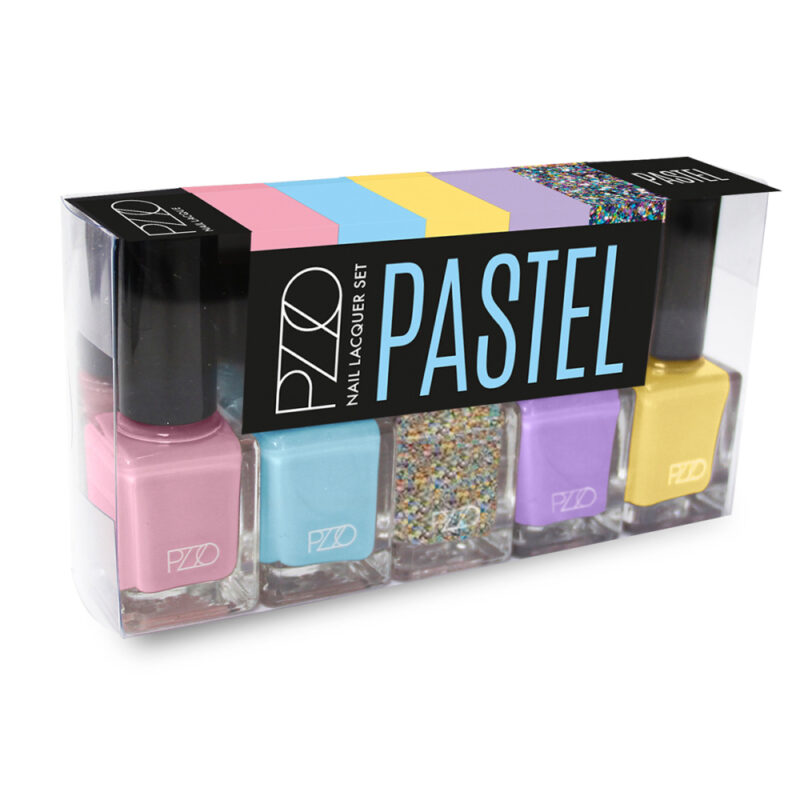Set Petrizzio 5 esmaltes uñas pastel nail lacquer