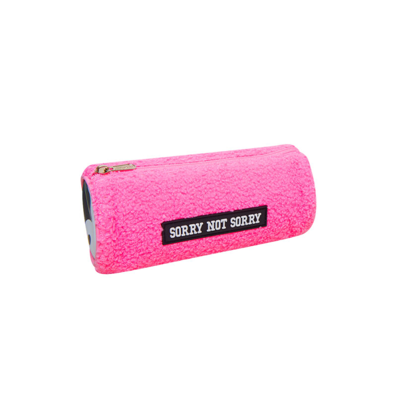 Estuche de PU formato tubo iridiscente + glitter