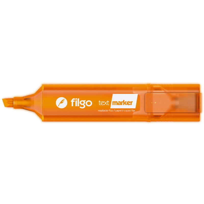 Destacador punta biselada x 12 Naranja fluor