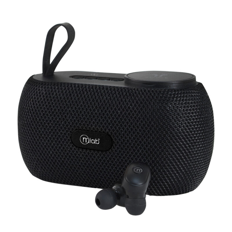 Parlante Mlab con audifono TWS Airly Bass