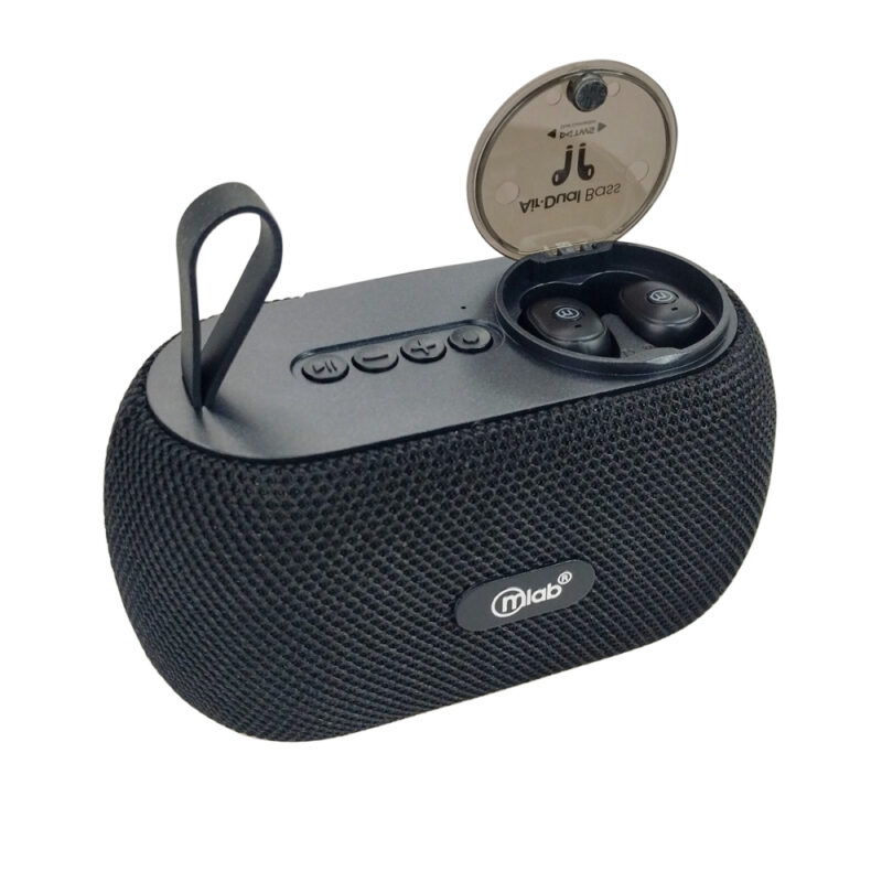 Parlante Mlab con audifono TWS Airly Bass