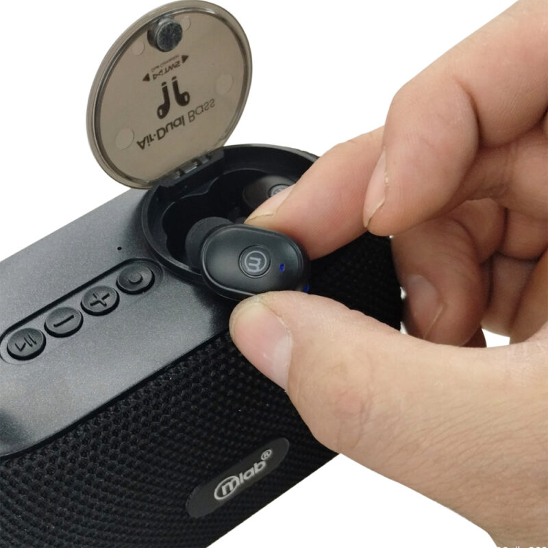 Parlante Mlab con audifono TWS Airly Bass