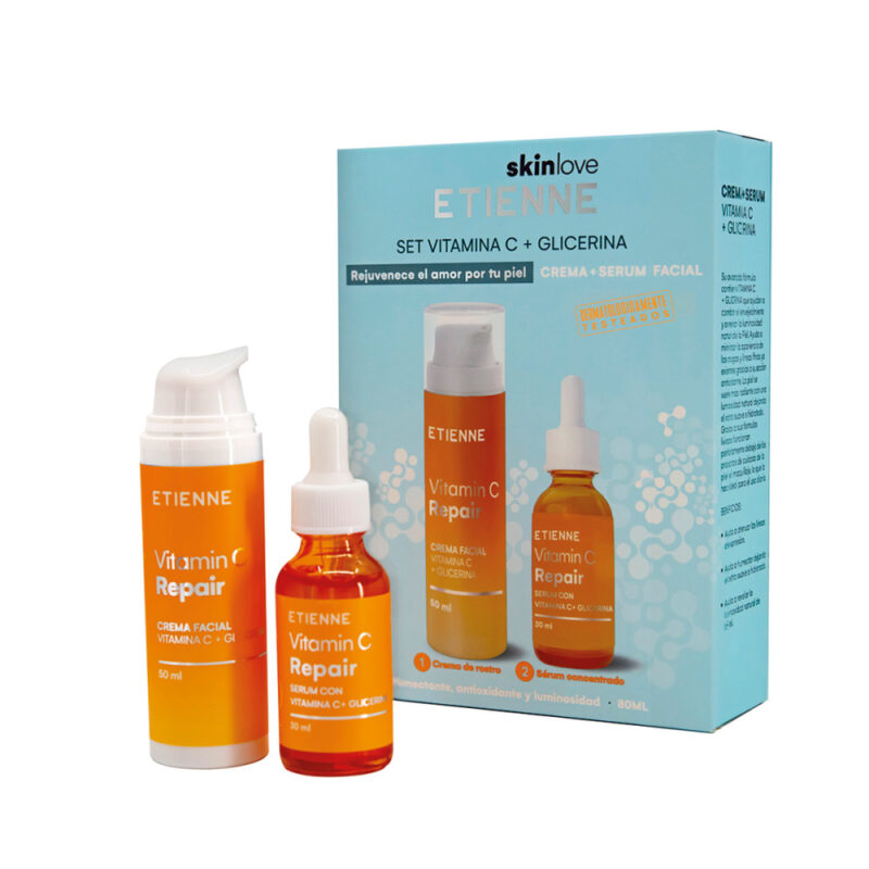 Estuche Etienne serum facial+ crema facial vitamina C