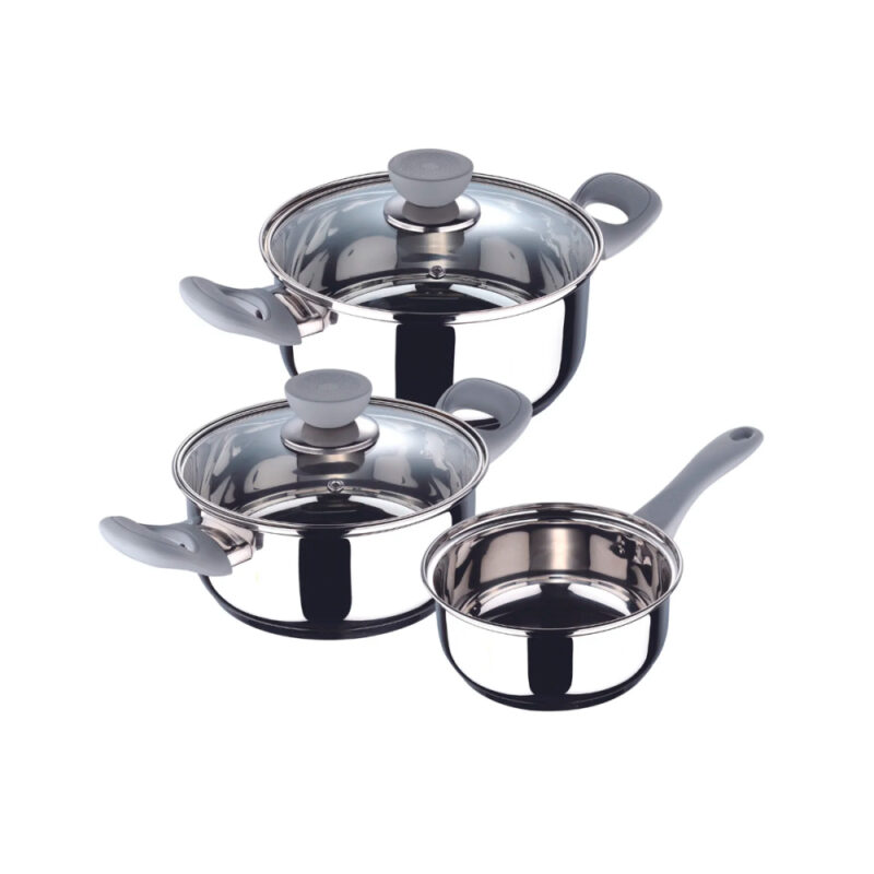 Set Bateria de cocina Bergmer acero inoxidable 5 piezas