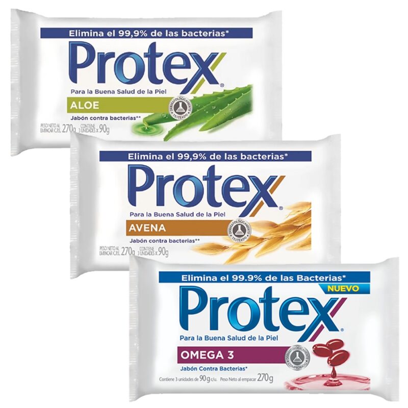 Jabon barra antibacterial protex 3x90g