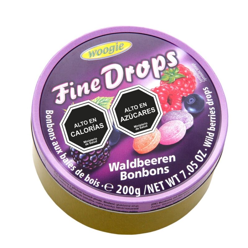 Lata caramelo Woogie fine drops 200g