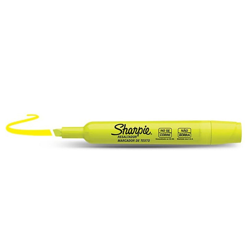 Destacador Sharpie punta biselada amarillo