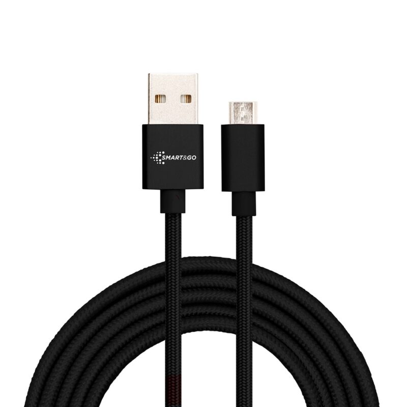 Cable Micro USB Smart&Go 2m Negro