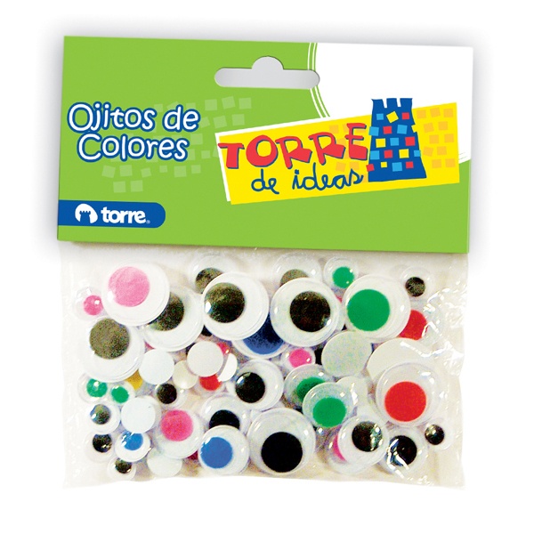 Ojitos surtidos tamaño y colores Torre 76 ojitos x1ud