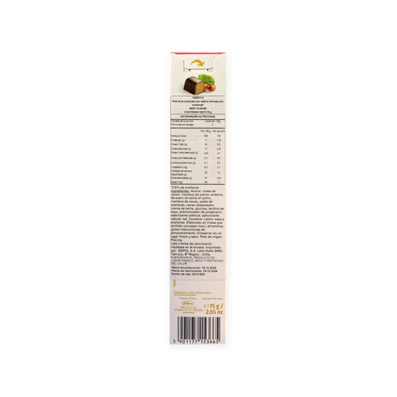 Estuche bombones hazelnuts Best Wishes 75g