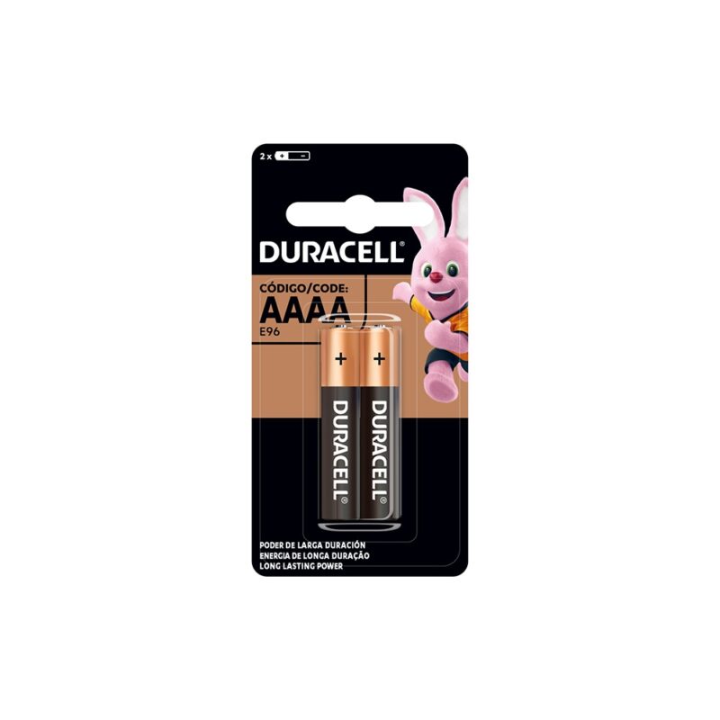 Pila alcalina AAAA x 2unidades 1,5v Duracell