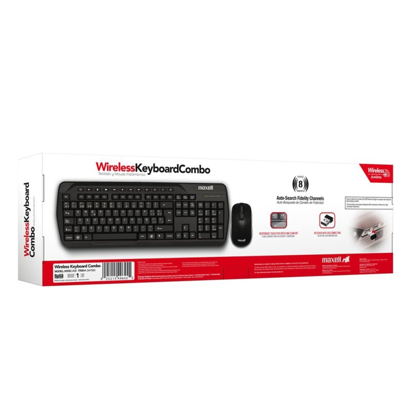 Combo teclado mouse inalambrico Maxell wrbc-200wls