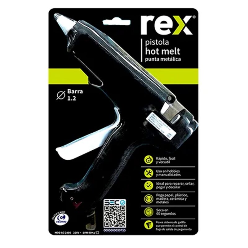 Pistola hot melt Rex 1,2cm