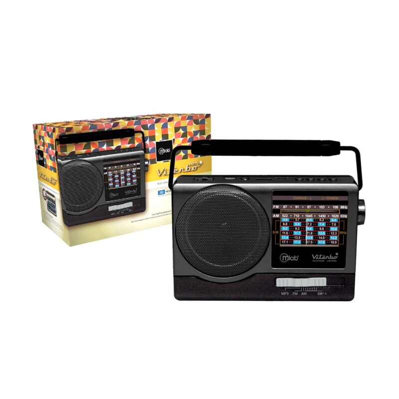 Parlante Mlab radio retro solar led viterbo