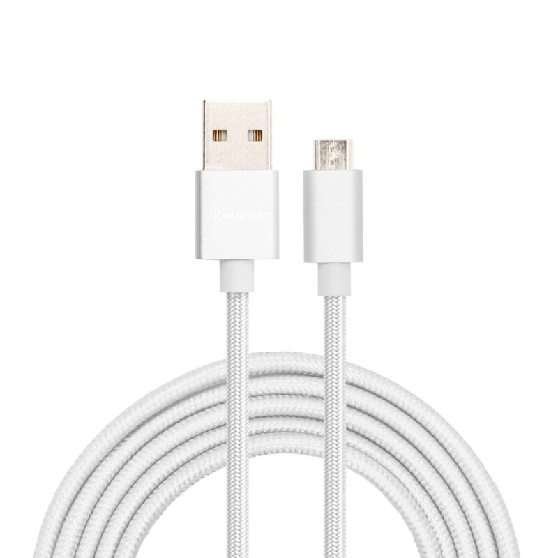 Cable Micro USB Smart&Go 2m Blanco