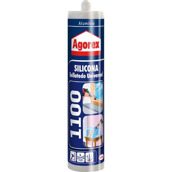 Silicona Agorex 1100 300ml aluminio