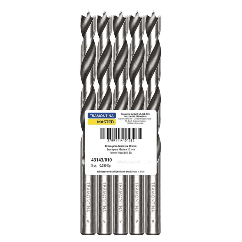 Broca para madera Tramontina 8.0mm 10u