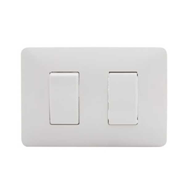 Interruptor doble Castillo blanco