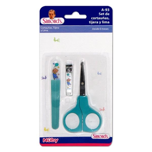 Set manicure Simonds bebe corta uña+tijera+lima x3ud