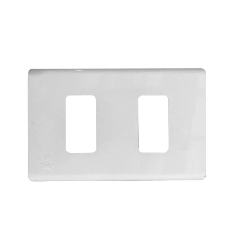Placa nevada Castillo 2 puesto con soporte blanco