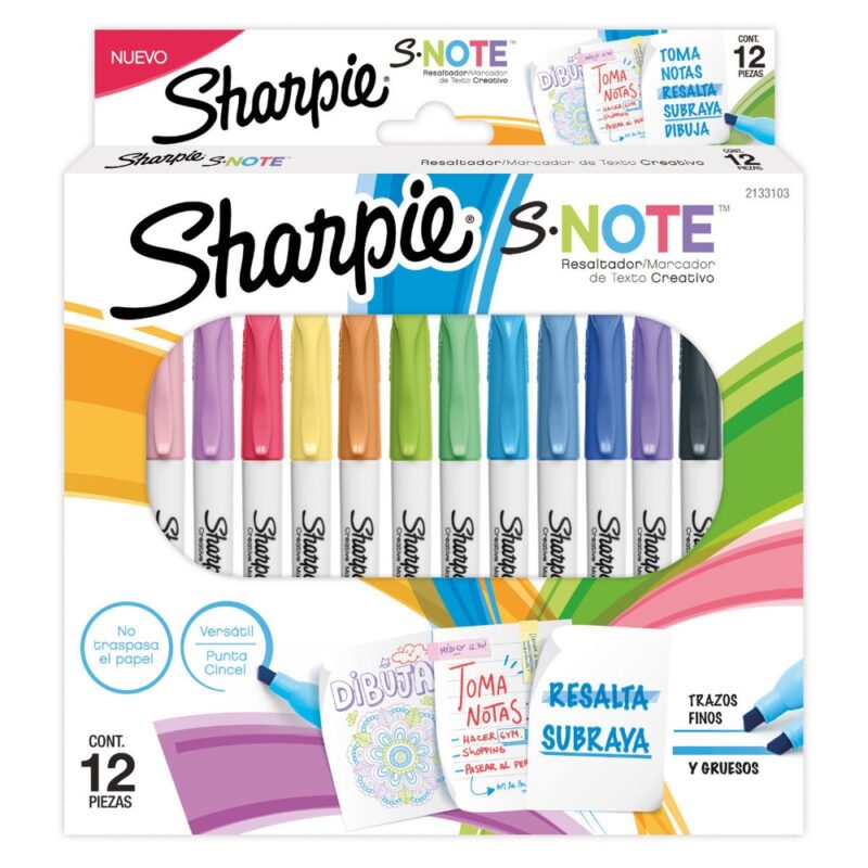 Destacador Sharpie note Pastel x 12ud
