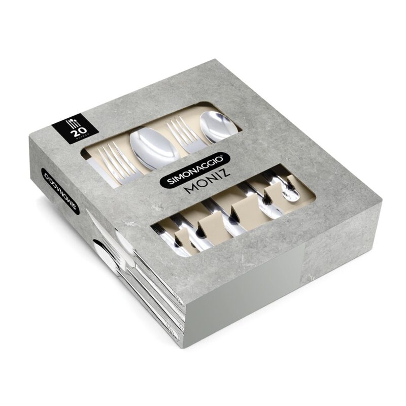 Juego de cubiertos simonaggio 20 piezas laminadas Moniz