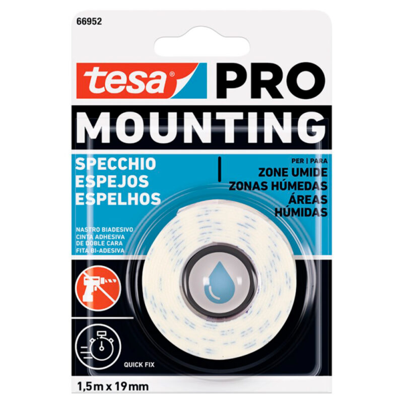 Cinta doble faz Tesa objetos pesados 19mm x1,5m