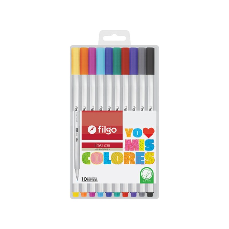 Tiralíneas Liner 038 0.4 / Estuche 10 surtido