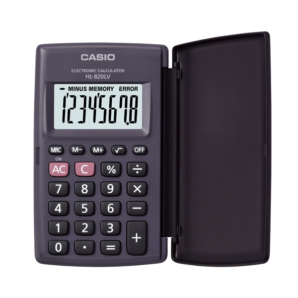 Calculadora Casio bolsillo 8 digitos HL-820LV-BK 8digitos