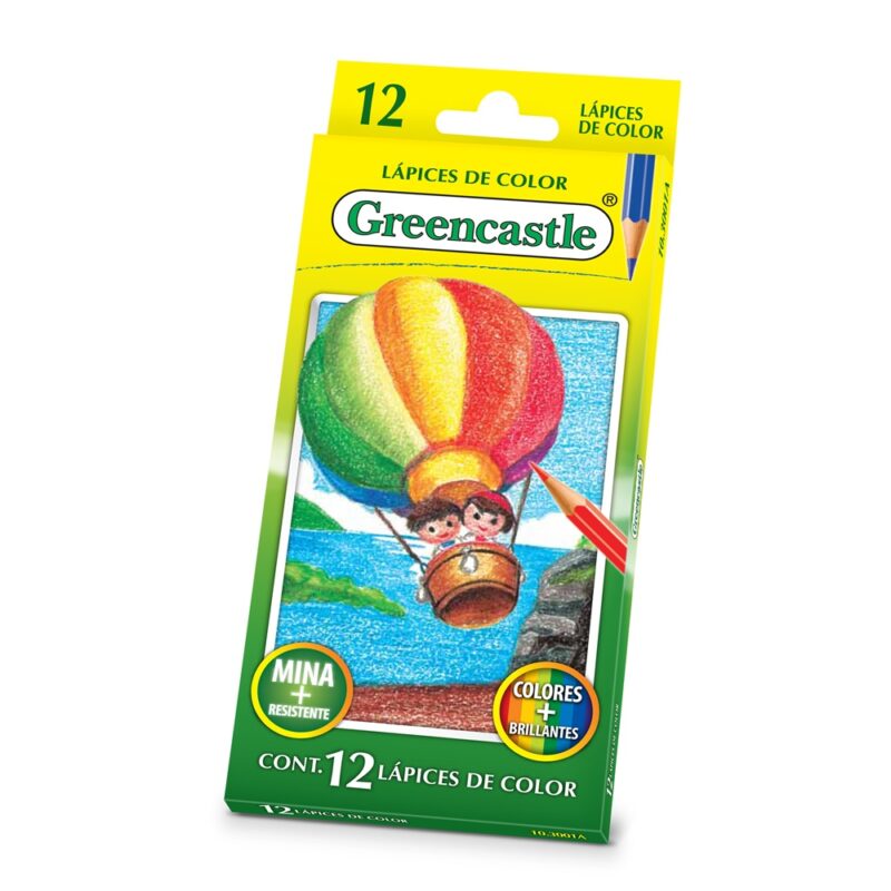 Lápiz color Greencastle largos 12 colores x1ud