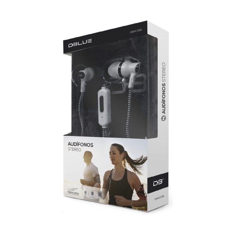 Audífonos Dblue manos libres conector 3.5mm blanco