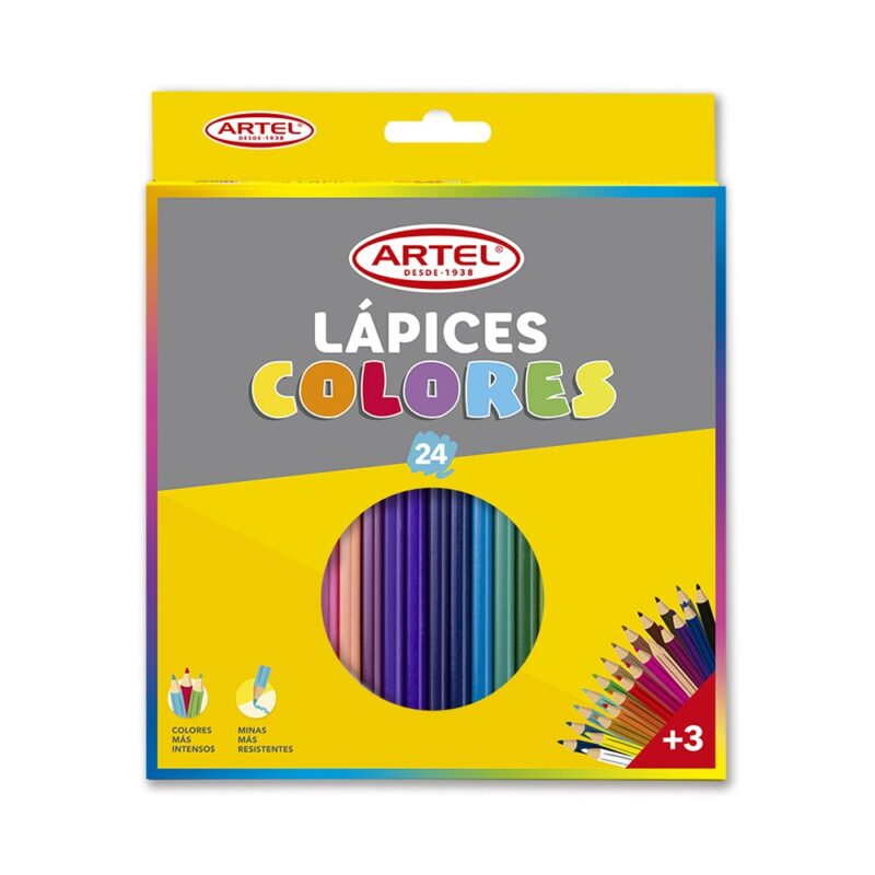 Est. 24 Lapices de colores Maxi Artel largos