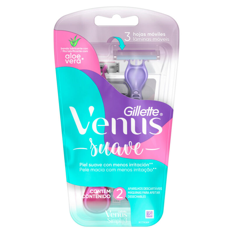 Maquina de afeitar Simply Venus 3H display 1x2ud