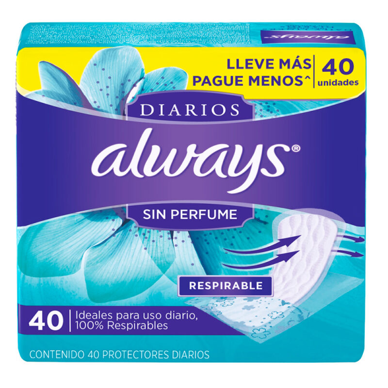 Protector diario Always respirable 1x40ud