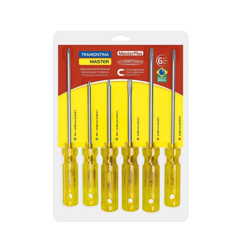 Juego destornilladores Masterplus 6pzas Tramontina