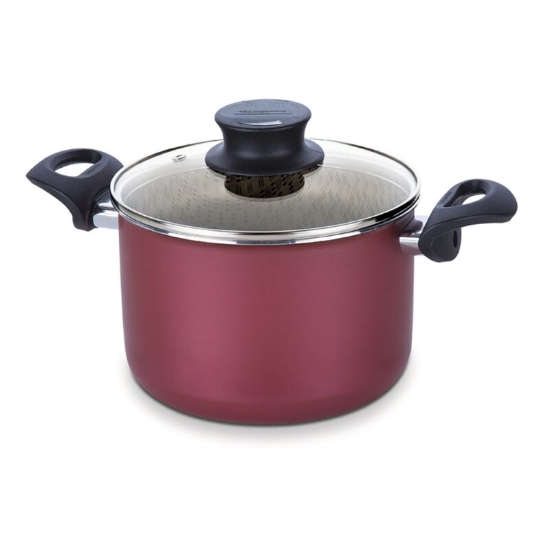 Olla alta Tramontina 24cm 7.5lt de aluminio y antiadherente