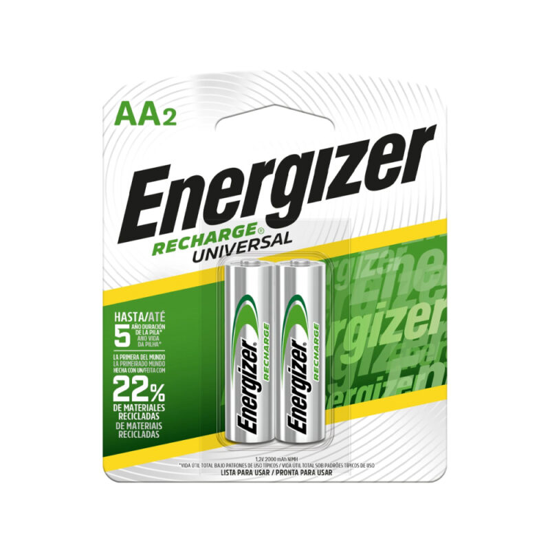 Pila recargable Energizer blíster AAx2 2100 mah