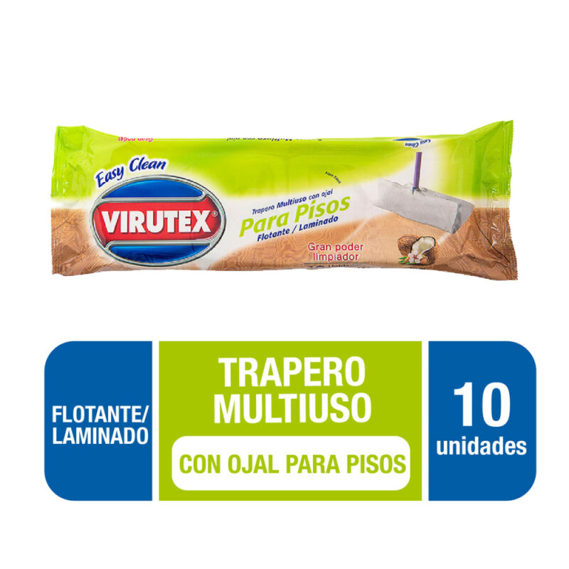 Paño piso flotante Virutex c/ojal 10u creativa