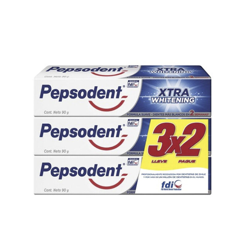 Pack Pasta dental Pepsodent whitening 3x90gr