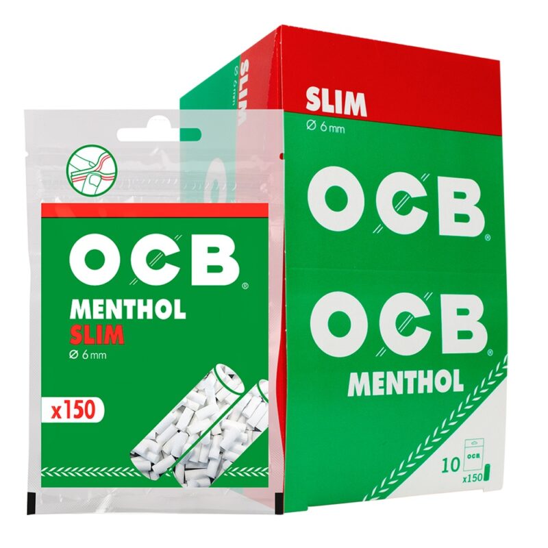 Filtro slim menthol Ocb x10 bolsitas