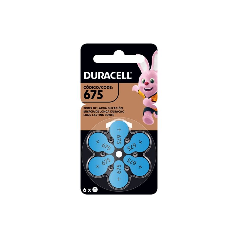 Pila Duracell audífono tamaño 675 blíster x6ud