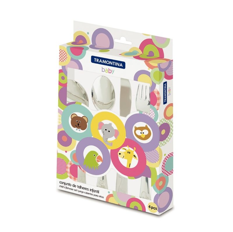 Juego de cubiertos para niños  Tramontina 4 pzas tradicional