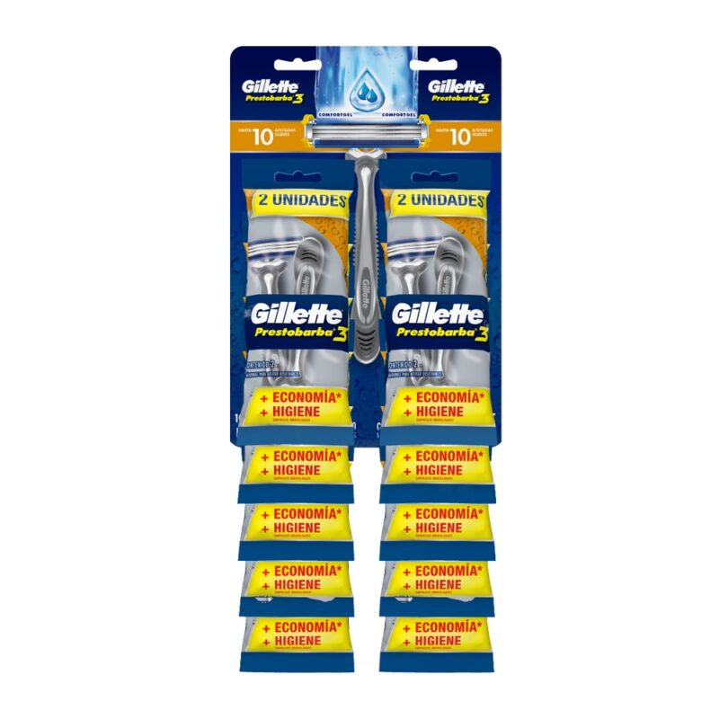 Prestobarba3 regular hombre tira 10x2ud