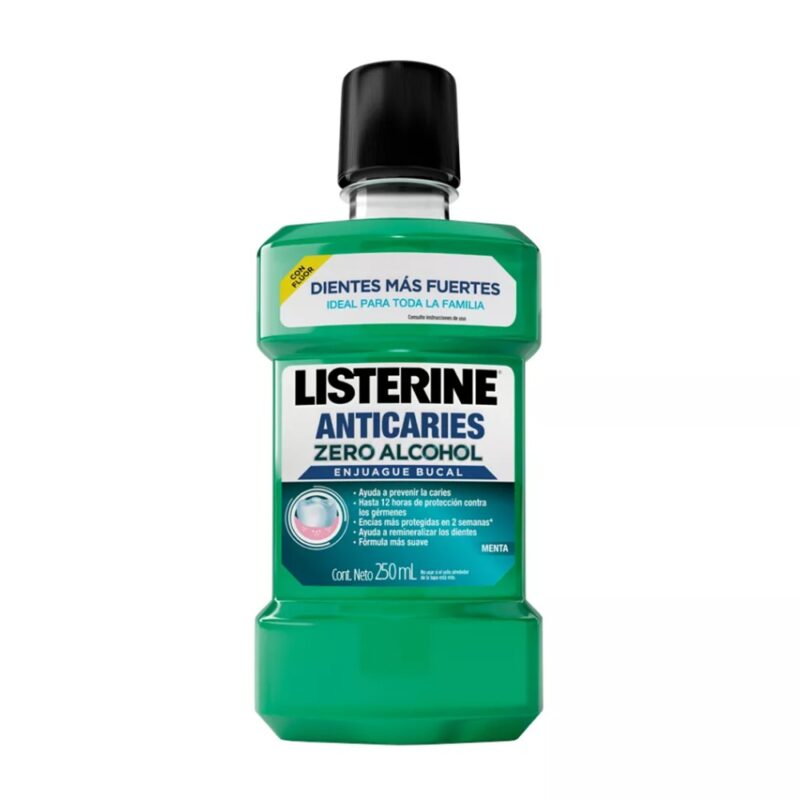 Enjuague bucal Listerine anticaries zero alcohol 250 ml