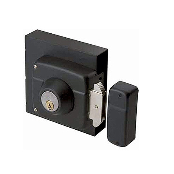 Cerradura sobreponer corredera Odis negra con caja