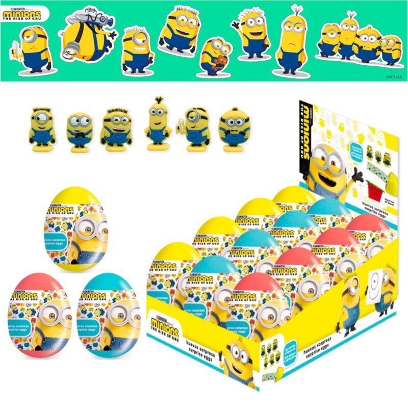 Huevo sorpresa Brickell Minions con mini jalea S/A x12ud