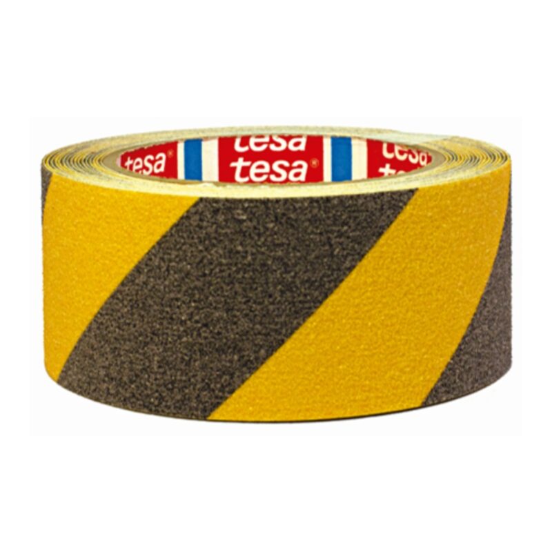 Cinta antideslizante Tesa color negro amarillo 5x50