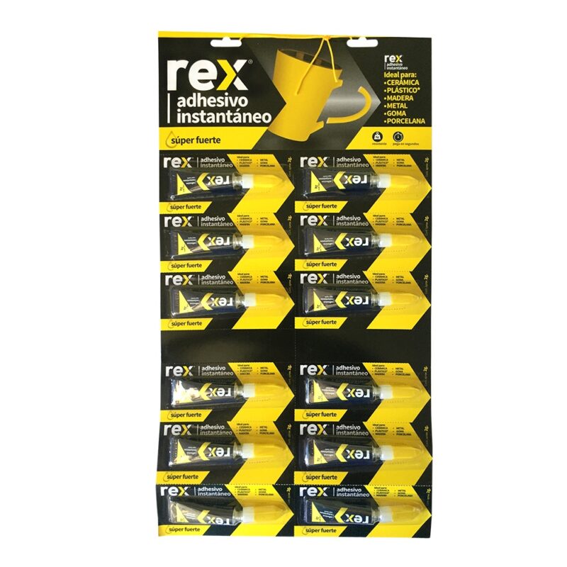 Adhesivo instantaneo Rex 2gr x 12pcs
